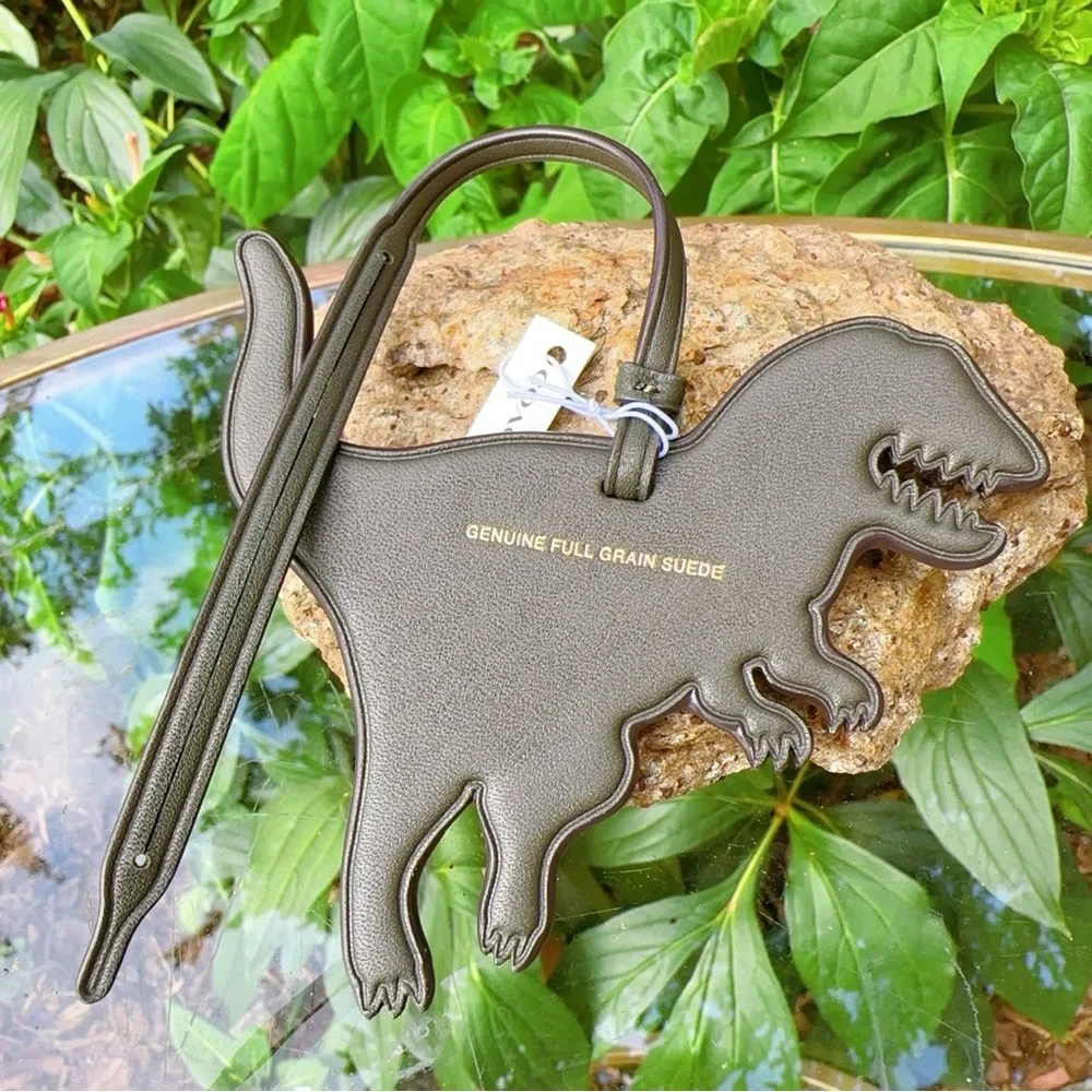 Coach Olive Green Dino Leather Bag Charm
